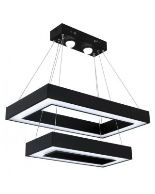 METAL LED and PLEXIGLAS ANTIQUE COLOR and CHROME CHANDELIER 60 x 35 CM LOAD: 100